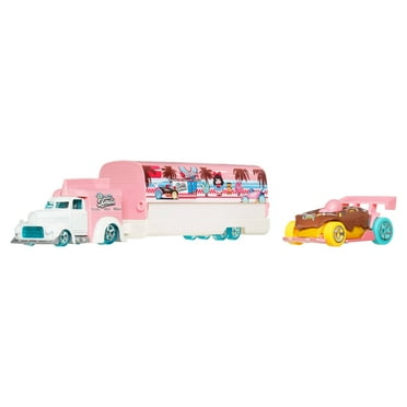 Hot Wheels® Super Rigs, 1:64 Scale Toy Car and Matching Transporter, 2 Vehicles (Styles May Vary)