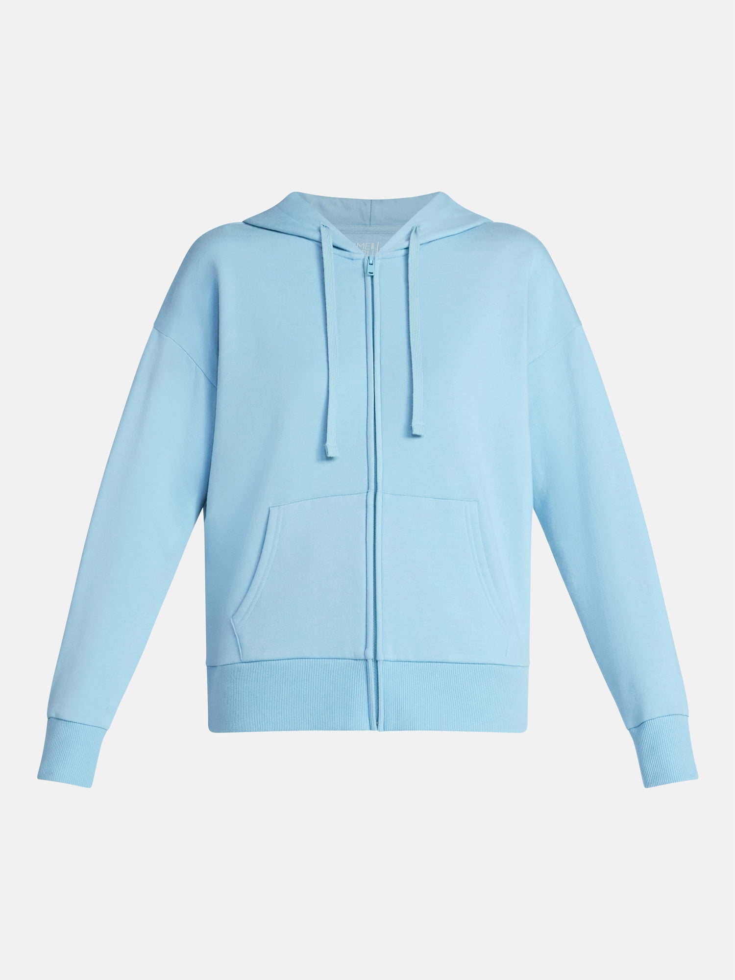 Time and Tru Women's and Women’s Plus Zip Front Fleece Hoodie Jacket, Sizes XS-4X