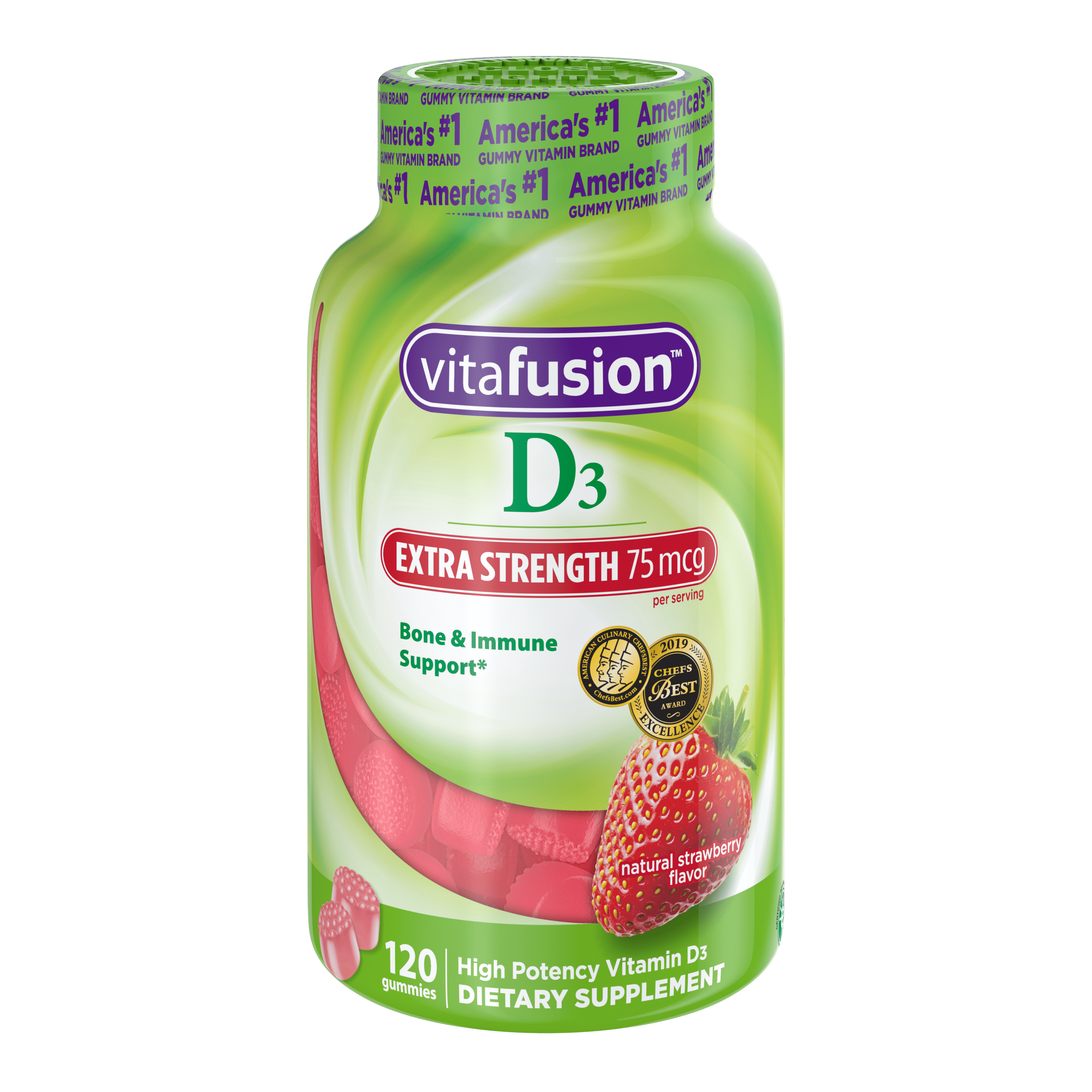 Vitafusion Extra Strength Vitamin D3 Gummy Vitamins, 120 ct