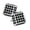 Black & Silver, variant on Men's Large Square Studded Colored Crystal Cufflinks: CL76XX Series