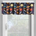 thumbnail image 4 of Ambesonne Space Valance & Curtain, Universe Theme Earth, 55"x24", Multicolor, 4 of 6