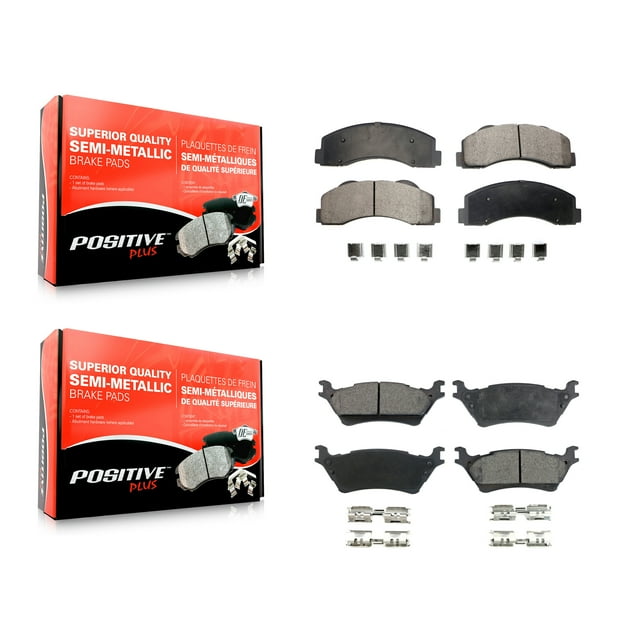 Positive Plus Front Rear Semi-Metallic Brake Pads Kit for Car Ford F-150 KPF-100177