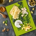 thumbnail image 5 of Tiki Bar Cutting Board, Tiki Surf Team Longboard Party Grungy Display Hibiscus Flora Hawaiian, Decorative Tempered Glass Cutting and Serving Board, Large Size, Apple Green Dark Green, by Ambesonne, 5 of 5