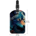 thumbnail image 6 of Square 2Pack PU Leather Wolf Cruise Luggage Tag with Privacy Cover and Name ID Tag for Travel Handbags Backpacks Luggage Tags, 6 of 6