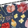 thumbnail image 3 of Waterproof Beautiful Colorful Floral Shower Curtain 72x72 Inch Boho Style Polyester Unique Shower Curtain for Bathroom Hotel Home Decor with 12 Plastic Hooks, 3 of 5