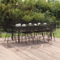 thumbnail image 1 of vidaXL 9 Piece Garden Dining Set Black Poly Rattan, 1 of 5