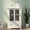 White 7, variant on White Kitchen Storage Cabinet with Glass Door - 41.93 MDF Sideboard Buffet with Sliding Doors and Adjustable Shelf for Dining Room