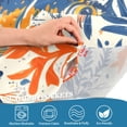 thumbnail image 3 of Yayeee Kitchen Curtains Tier Pair Light Filtering 27"x24" Rod Pocket Short Cafe Window Panel, Blue Sardines Pattern, 3 of 7