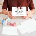thumbnail image 4 of Koyal Wholesale 56-Pk RSVP Postcards for Wedding Pink and Burgundy Floral Cardstock Response Reply Cards, "4 x 6", 4 of 5