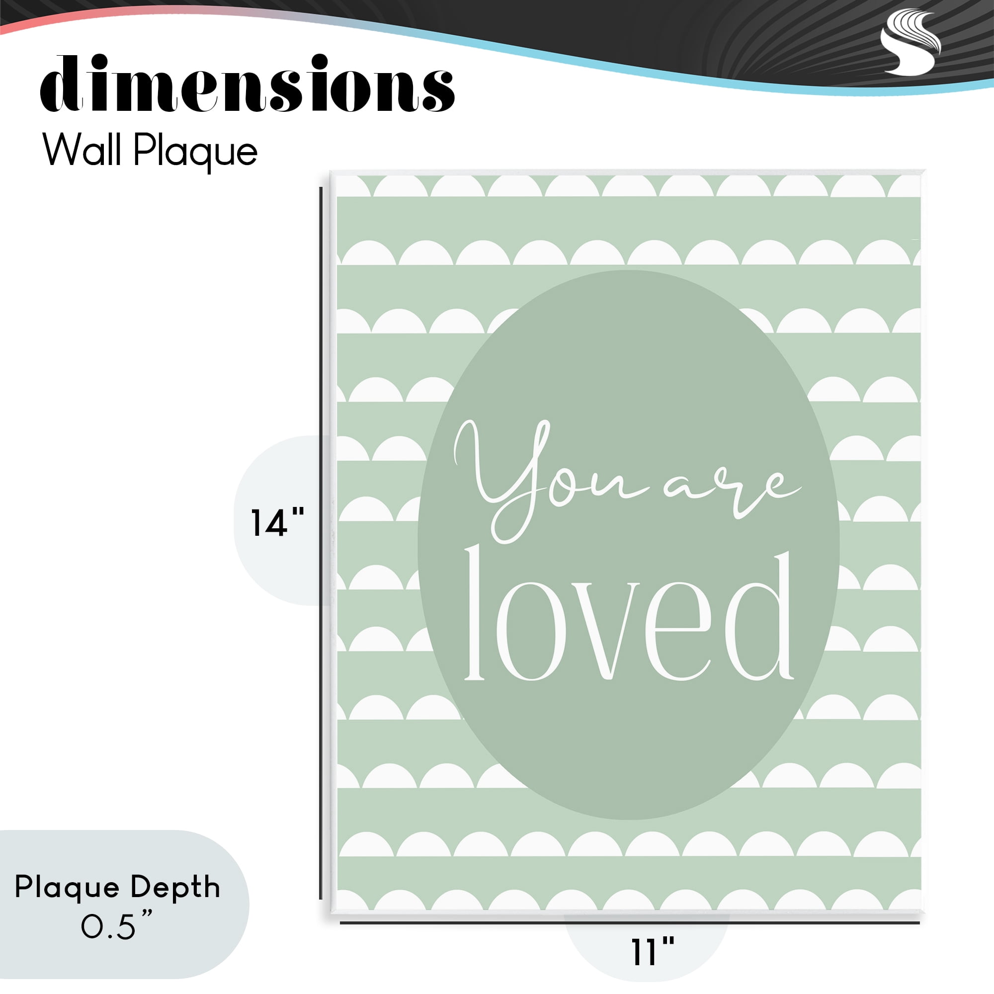 Stupell Industries You Are Loved Light Green Wall Plaque Art, design by Christine Simpson Art