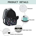 thumbnail image 4 of "Fashion Forward Sunflower Floral Backpack - Extra Large Capacity Campus Bag with Laptop Pocket, Stylish Wildflowers Theme, Padded Shoulder Straps", 4 of 6