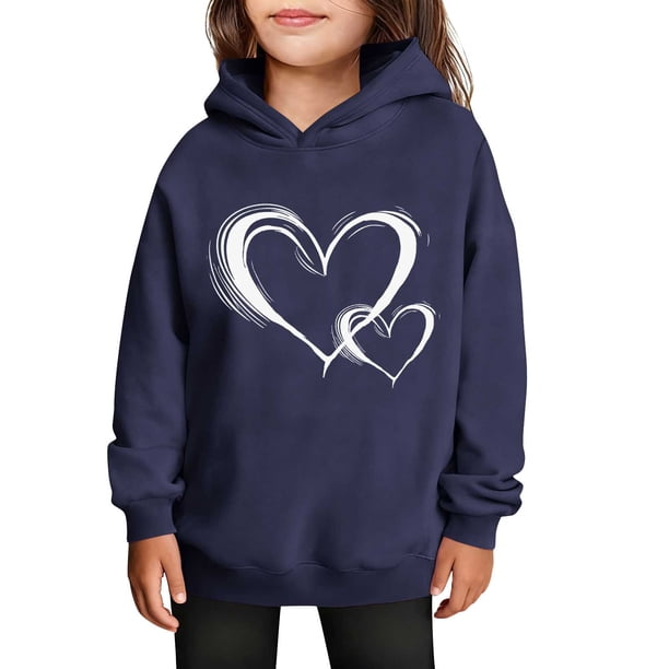 Sudaderas con capucha para niños y niñas, sudaderas casuales de manga larga, lindas sudaderas de gran tamaño con bolsillo de polar, chaquetas para niñas