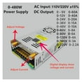thumbnail image 3 of AC DC To 5V 12V 24V Switching Power Supply Adjustable 36V 48V 60V 80V 120V 160V 480W Digital Display ,Easy Operation, 3 of 7