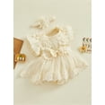 thumbnail image 3 of ZINTAOZT Newborn Baby Girl Romper Dress Outfits Flower Mesh Lace Ruffle Jumpsuit Dress Headband Cute Summer Clothes, 3 of 8