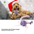 thumbnail image 3 of Collar de cuello de flor con lazo para mascotas, correa ajustable, collares con lazo para perros, gatos y cachorros (lavanda M), 3 of 8