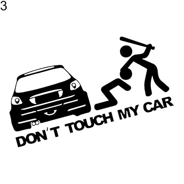 Opolski Creative Funny Dont Touch My Car Vehicle Reflective Decals Sticker  Decoration 