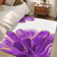 thumbnail image 4 of Purple Gold Area Rug 4x6 FT, Non Slip Kids Room Carpet, Abstract Flower Ombre Aesthetics Paint Washable Soft Floor Carpet Non-Shedding Throw Rug for Dorm Kitchen Study Room Home Office Bedside, 4 of 9