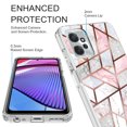 thumbnail image 2 of Rosebono Compatible With Motorola Moto G Power 5G 2023 Case Hybrid Bling Glitter Sparkle Laser Pink Polygon Geometric Marble Graphic Cover Case for Motorola Moto G Power 5G 2023, 2 of 5