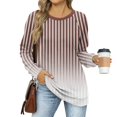thumbnail image 2 of Topvent Women's Sweatshirts Prints Trendy Crewneck Long Sleeve Shirts Color Block Pullover Tops Comfy, 2 of 7