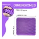 thumbnail image 5 of Cojin Gel Silicon Silla Ergonomico Casa Auto Oficina Panal Color Morado Diseño de la tela Lisa, 5 of 5