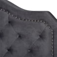 thumbnail image 4 of Baxton Studio Samantha Full Size Grey Velvet Button Tufted Bed, 4 of 10