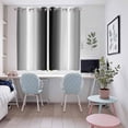 thumbnail image 5 of Black Grey White Kitchen Curtains 63 Inch Length, Farmhouse Ombre Color Modern Simple Grommet Top Bedroom Living Room Curtains, Light Filtering Cafe Curtain Drapes 2 Panels Set 104''x63'', 5 of 9