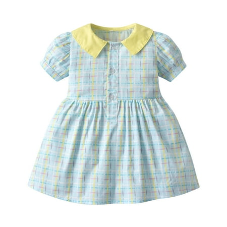 

Baby Girls Dress Floral Cotton Short Sleeve Princess Toddler Cute Cartoon Soft Trendy Spring Summer Casual Gifts To Child Girls Clothes
