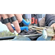 Cuda Bent Nose Fishing Plier Tool with Ring Splitter and Crimper, 7, Carbon Steel, Blue