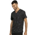 thumbnail image 2 of Cherokee Infinity Men Medical Scrubs Top V-Neck CK902, M, Glowing Grid, 2 of 5