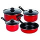 thumbnail image 1 of Bateria DE COCINA 7 PZS ROJO DE acero antiadherente MANGO BAQUELITA Casselman-R GIBSON, 1 of 2
