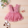 thumbnail image 3 of Vestido Floral De Encaje De Verano Para NiñAs PequeñAs Ropa De Princesa Con Manga De Plumas, 3 of 4