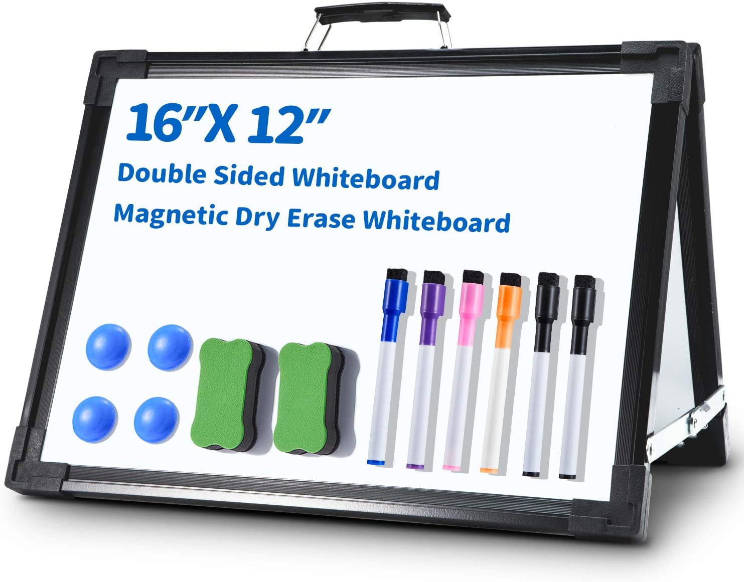Small Dry Erase White Board, Ohuhu 12"X16" Desktop Foldable