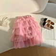 thumbnail image 4 of EnJoCho Children's Half Skirt Solid Color Cake Yarn Skirt Girls' Half Skirt Yarn Short Skirt Tulle Petticoat Skirt Layered Underskirt Vintag𝖾 50s Rockabilly Style Short Skirts, 4 of 4