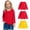 Red, variant on Boys T-Shirt with Long Sleeve, Crew Neck Loose Fit Super Soft Cotton Casual Pullover Tees 3-Pack Black 8T