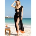 thumbnail image 3 of HAPPY BAY Women's Chiffon Summer Beach Open Front Oversized Beachwear Duster Kimono Cardigan M-L Jade_AB871, 3 of 5
