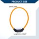 thumbnail image 4 of Candado de bicicleta Unique Bargains, cable de seguridad, combinación de 4 dígitos reiniciable, cadena de acero de 64 cm, naranja, 1 pieza, 4 of 6