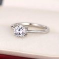 thumbnail image 4 of EOEMY Elegant Jewelry Round Cubic Zircon 925 Silver Filled Ring Wedding Ring Sz 6-10-10, 4 of 4