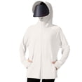 thumbnail image 2 of Domuza Women's Upf 50+ Sun Hoodie Shirts with Mask and Brim Long Sleeve Solid T-Shirts Summer 2026 Fashion Uv Protection Ice Silk Sunscreen Blouses White One Size, 2 of 3