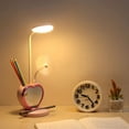 thumbnail image 3 of Pink Desk Lamp for Girls Bedroom Cute Desk Lamp 6 in 1 Eye-Caring Study Table Lamp for Kids Girls Women College Dorm Bedroom Reading,Stepless Dimming, 3 of 6