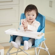 Regalo Portable Aqua High Chair with Attachable Tray and 3 Point Harness for Ages 6 to 36 Months