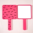 thumbnail image 1 of Portable Square Makeup Mirror with Durable Handle for Students & Makeup Lovers - 9x15.8cm Compact Handheld Plastic Mirror for On-the-Go Touch-Ups and Precise Makeup Application (Rose Red), 1 of 6