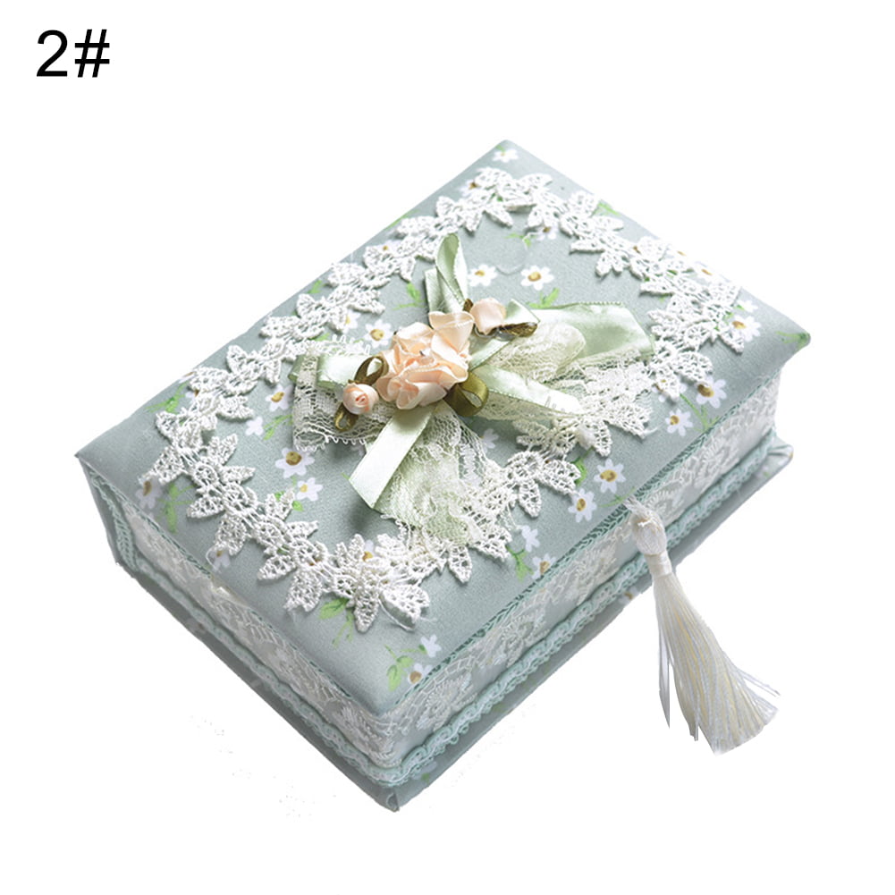 SPRING PARK Women Girl Multifunction Flower Lace Jewelry Case Ring