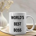 thumbnail image 2 of Worlds Best Boss Mug,Worlds Best Boss,Worlds Best Boss Mug The Office,Coworker Gifts,Boss Ceramic Mug-11Oz Coffee Milk Mug Cup, 2 of 5