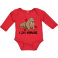 thumbnail image 3 of Inktastic Walrus Cute Arctic Animals Boys or Girls Long Sleeve Baby Bodysuit, 3 of 5