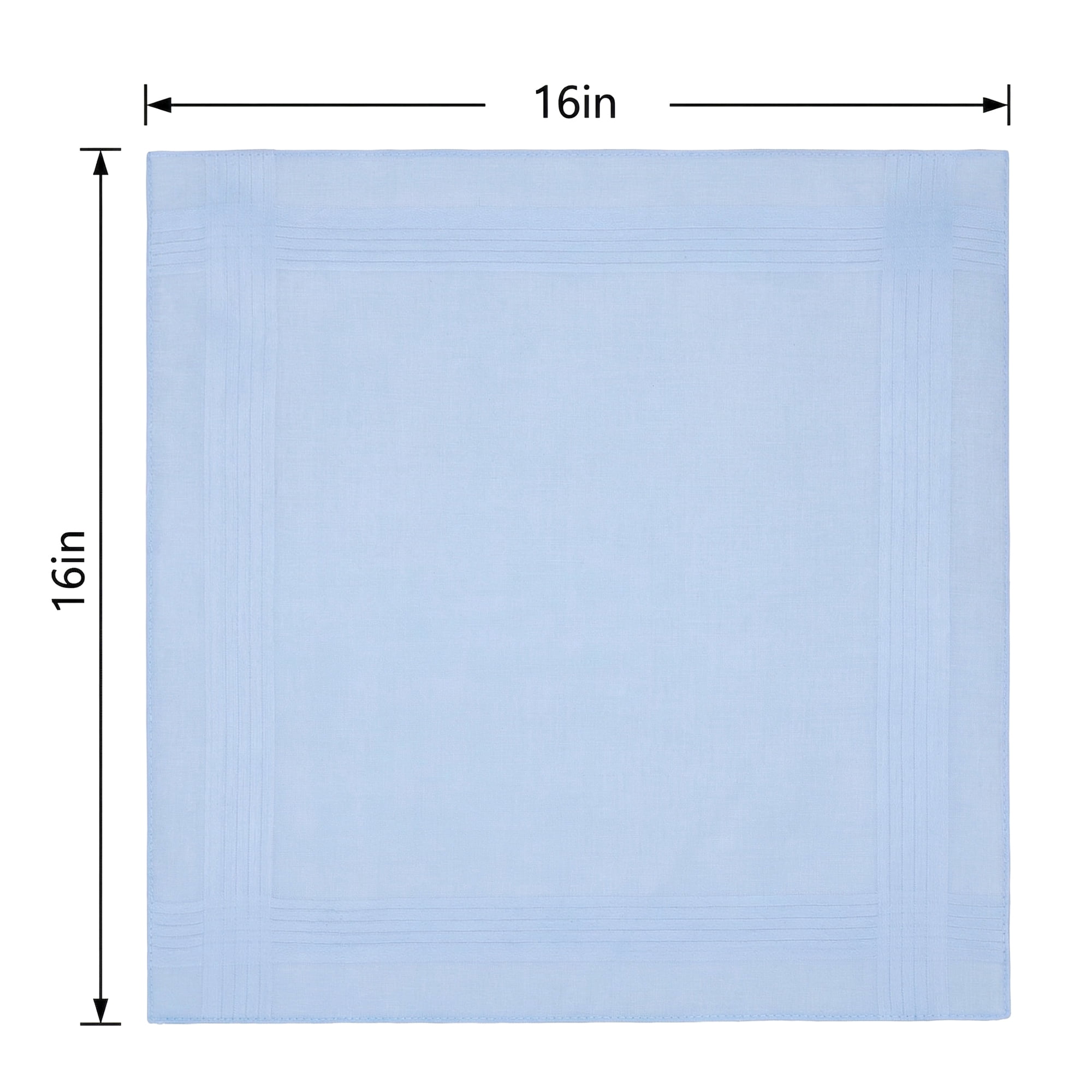 Unique Bargains 12Pcs Washable Reusable Cloth Napkins Light Blue 16x16inch