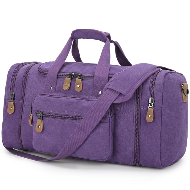 Bolsa de lona Gonex, 50 L, ampliable para viajes, color morado