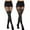 1 Striped + 1 Grid, variant on Manzi Faux Thigh High Fishnet Stockings for Women Opaque Pantyhose Mock Suspender Tights
