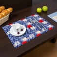 thumbnail image 2 of Placemat, Pioneer Flower Floral Print Pattern Place Mats Table Mat Set Of 2, PVC Washable Placemats for Party Kitchen Dining Decoration, 18x12 Inch, Fade Resistant, 2 of 6