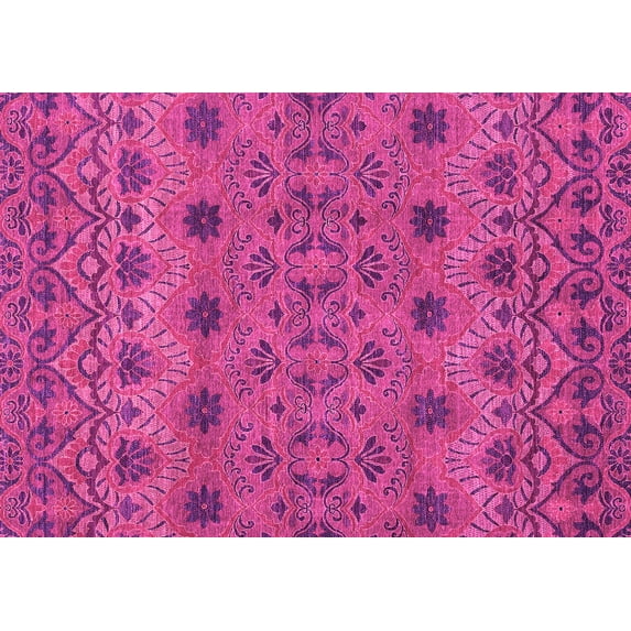 Ahgly Company Indoor Rectangle Abstract Pink Modern Area Rugs, 4' x 6'