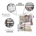 thumbnail image 3 of Perchero de Piso Multifuncional | Organizador de Ropa | Closet Armable | Rack con Ganchos Resistente | Armario para Dormitorio | Acero Inoxidable, 3 of 7